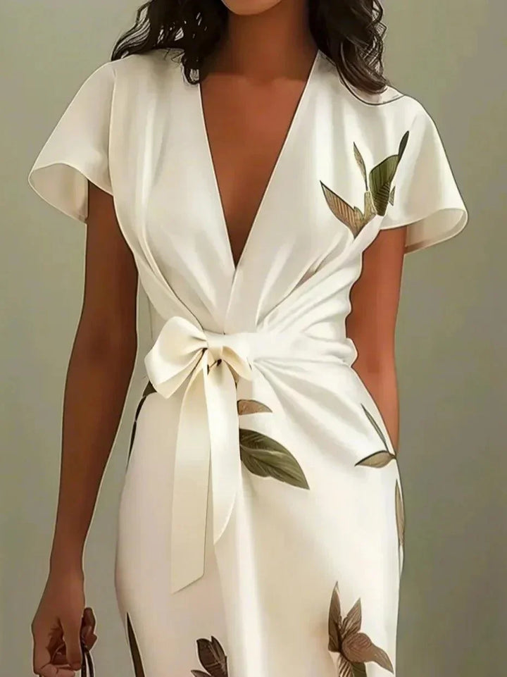 Élodie | Robe portefeuille fleurie élégante