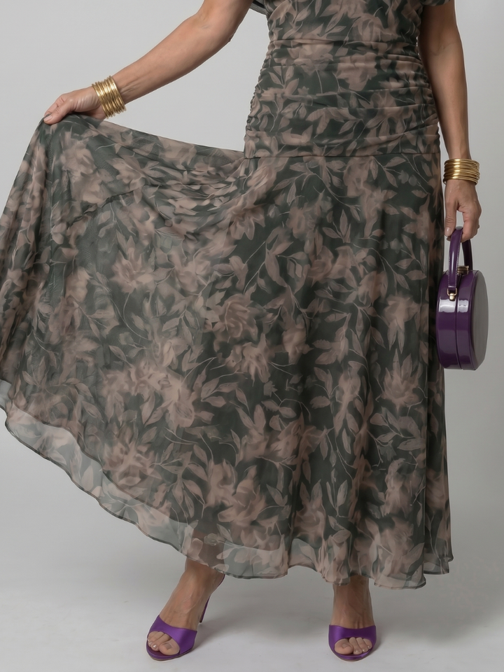 Clémence | Robe midi épaule nue