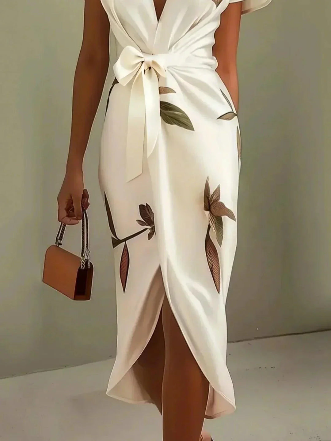 Élodie | Robe portefeuille fleurie élégante