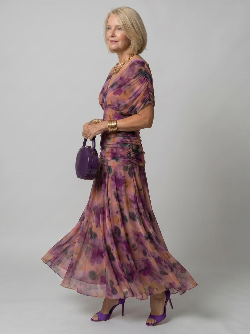 Clémence | Robe midi épaule nue