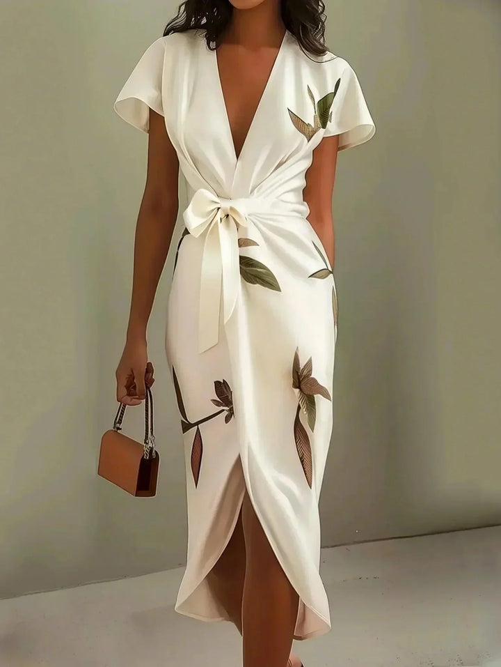 Élodie | Robe portefeuille fleurie élégante
