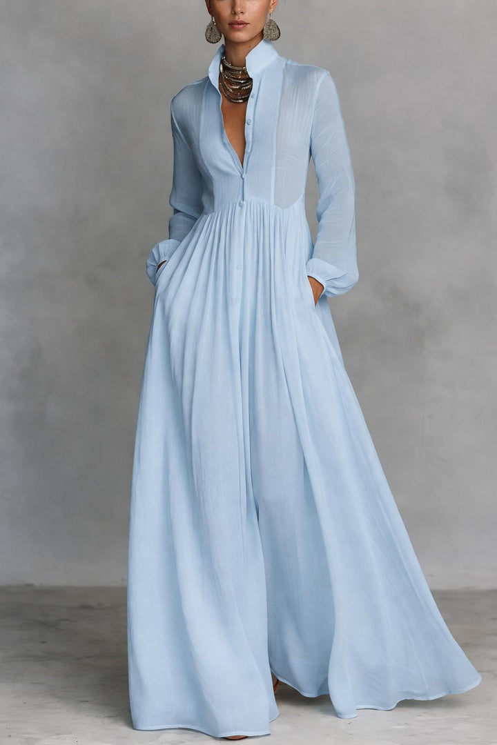 Soline | Robe maxi fluide à boutons