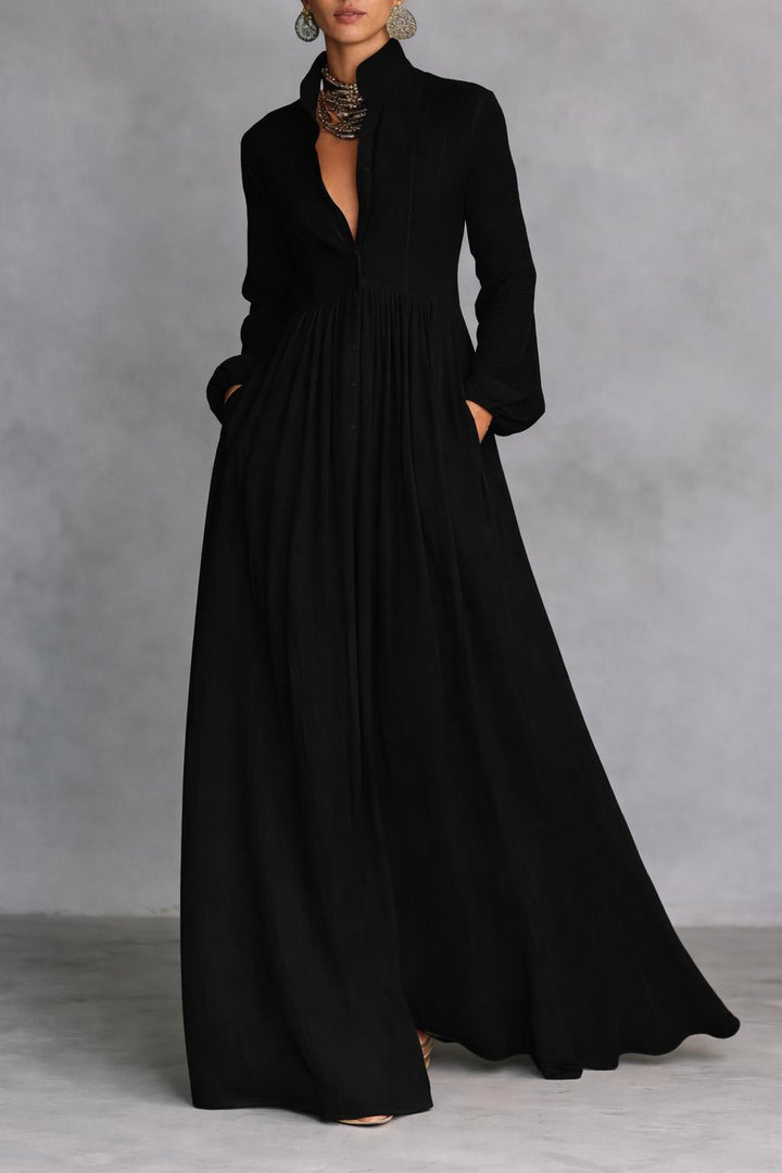 Soline | Robe maxi fluide à boutons