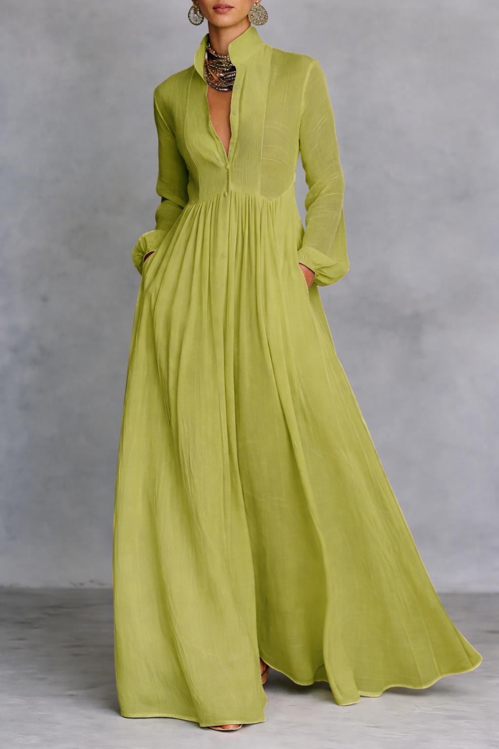 Soline | Robe maxi fluide à boutons