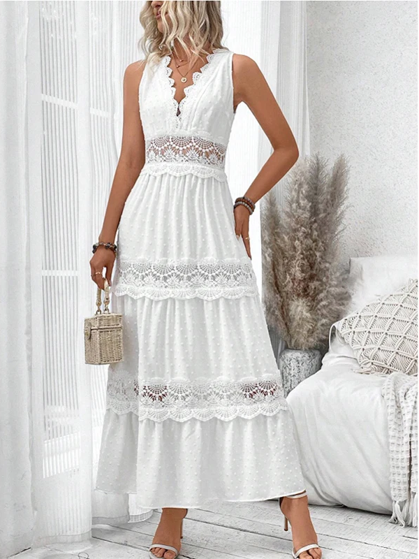 Manon | Robe en dentelle décolleté V