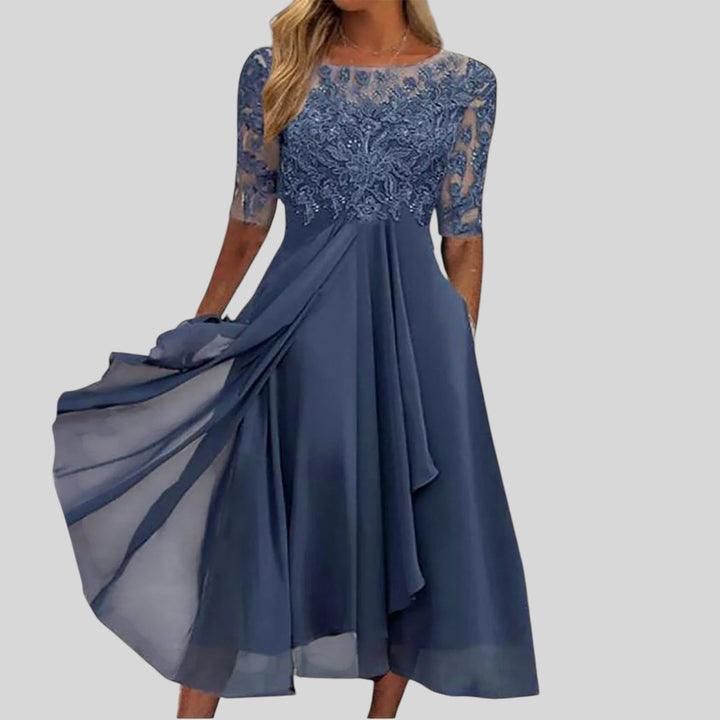 Zélie | Robe midi en dentelle