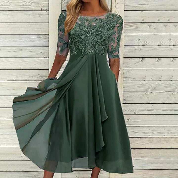 Zélie | Robe midi en dentelle