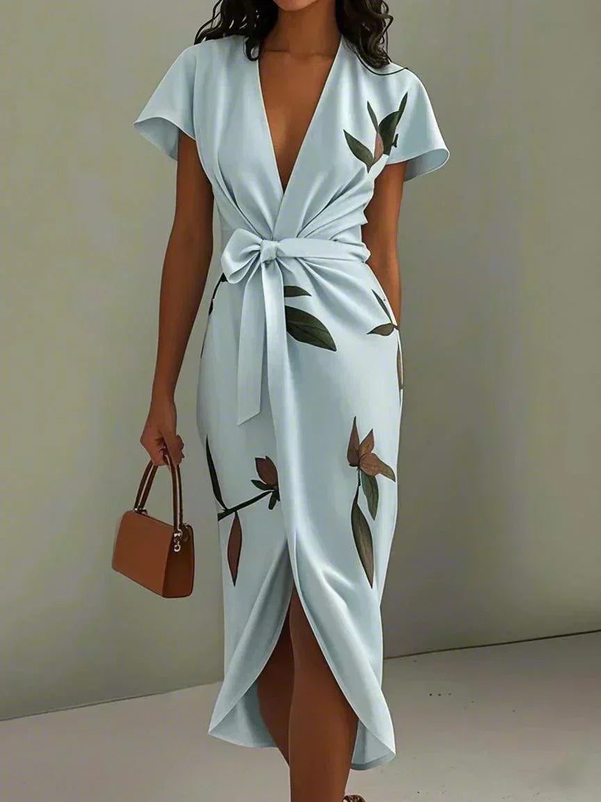 Élodie | Robe portefeuille fleurie élégante