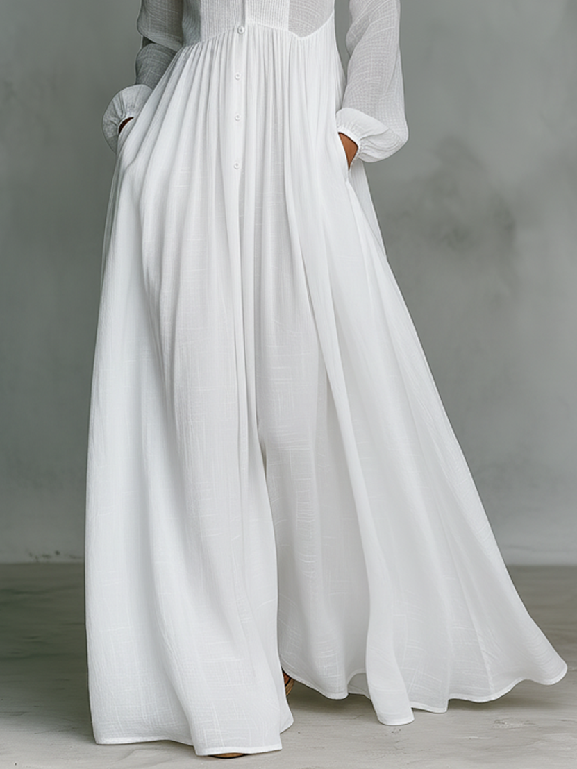 Soline | Robe maxi fluide à boutons