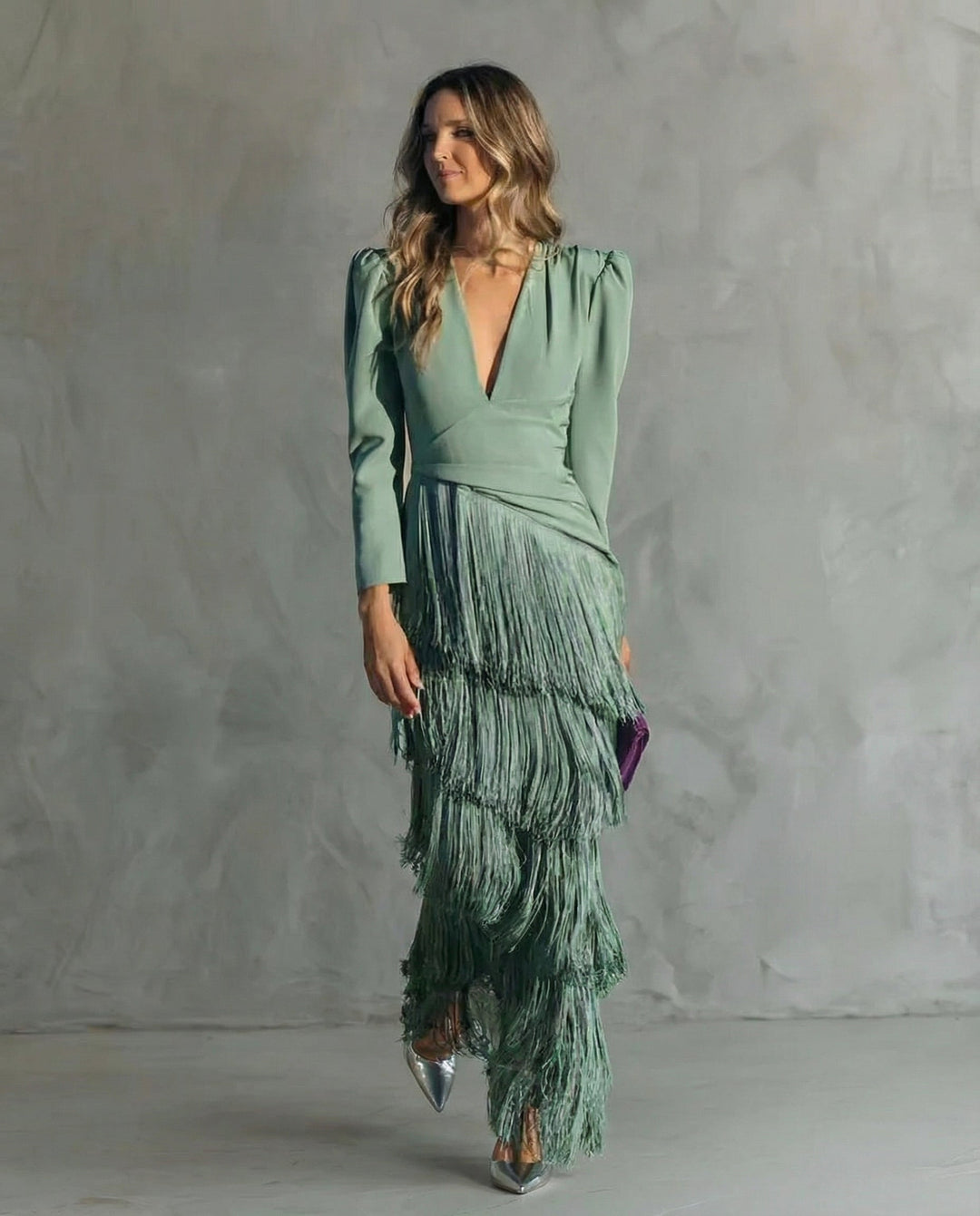 Chloé | Robe fluide à franges dynamiques