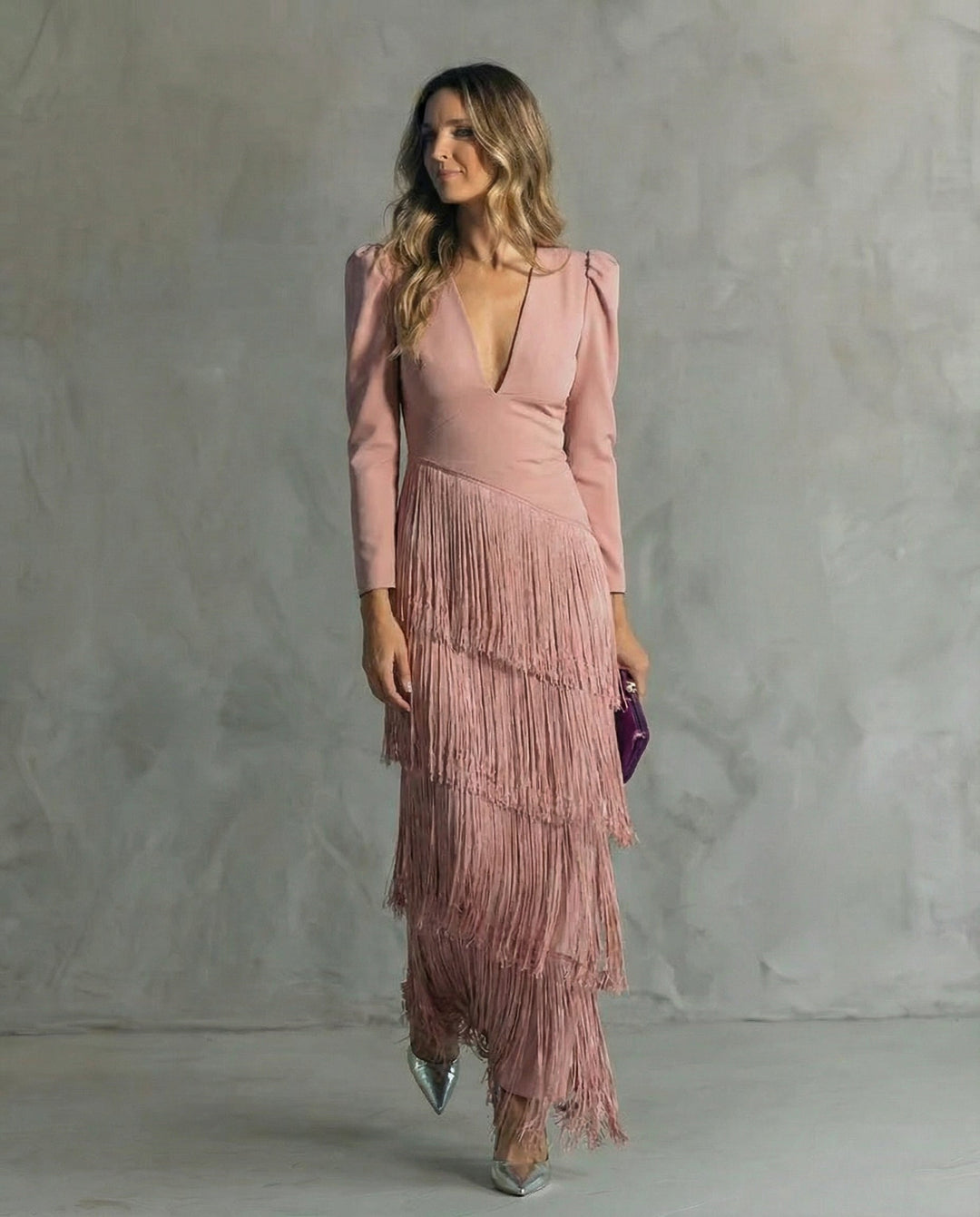 Chloé | Robe fluide à franges dynamiques