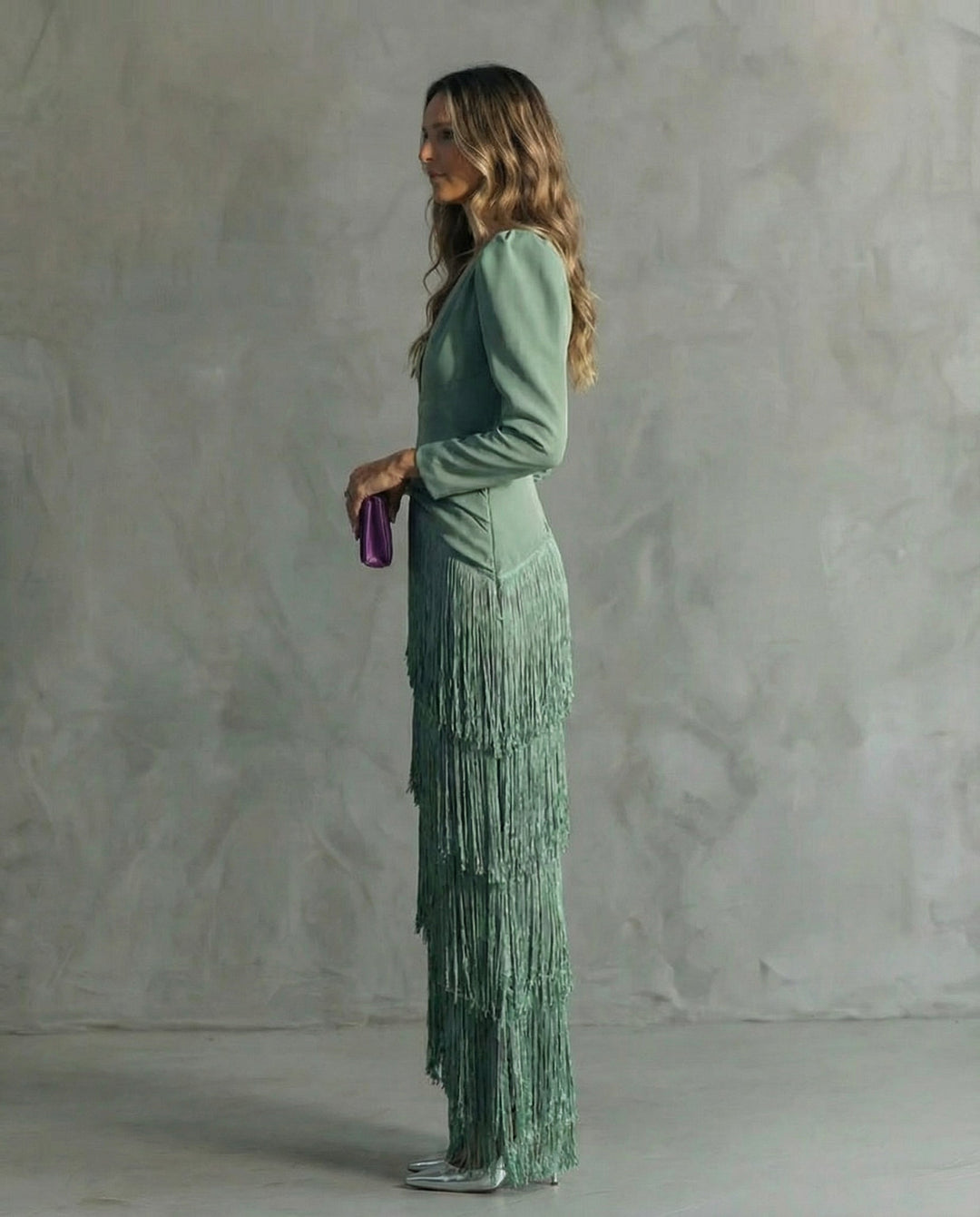 Chloé | Robe fluide à franges dynamiques