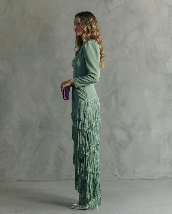 Chloé | Robe fluide à franges dynamiques