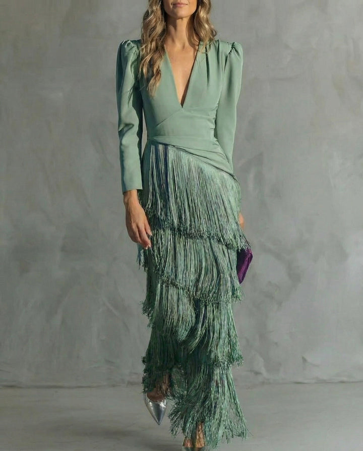 Chloé | Robe fluide à franges dynamiques