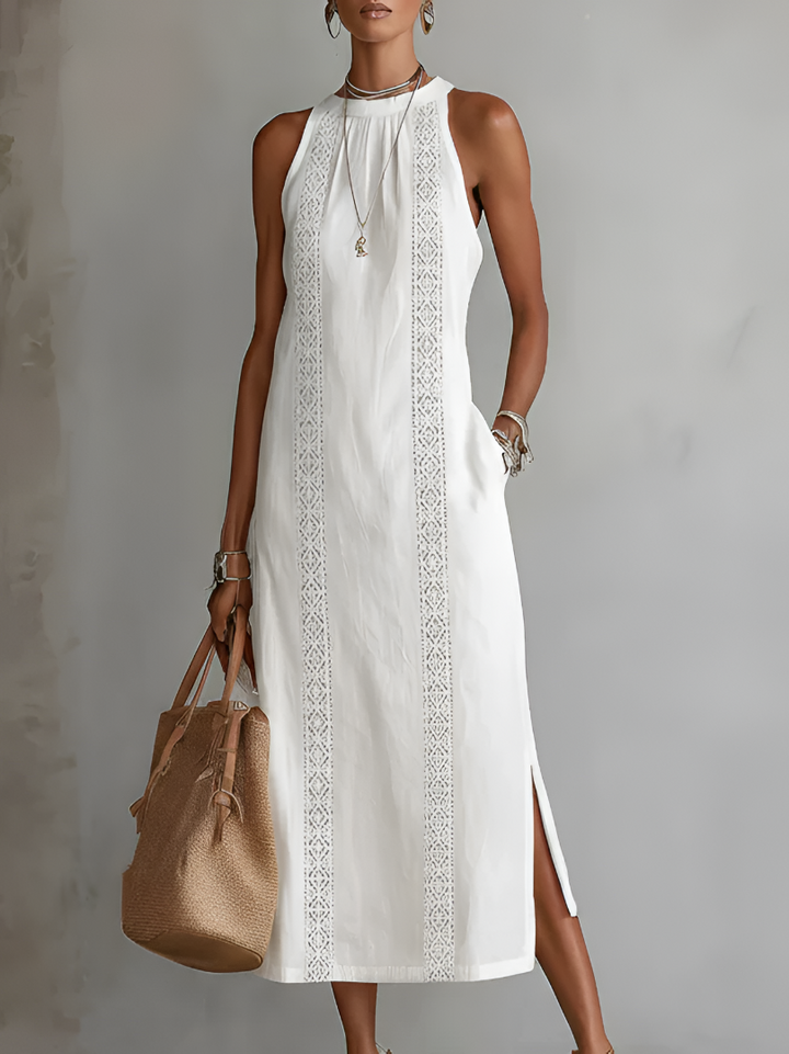 Juliette - Robe midi en lin naturel