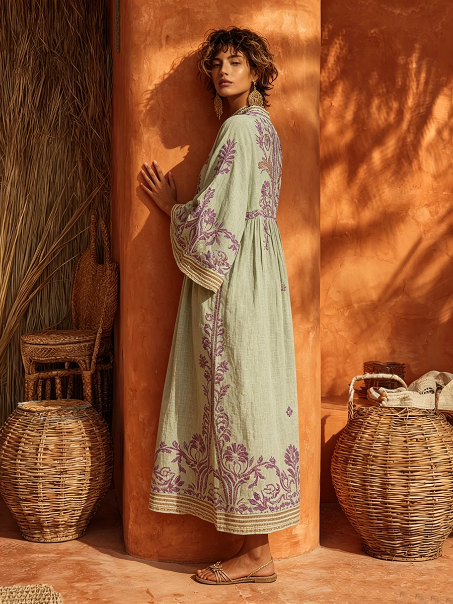 Céleste | Robe bohème broderie