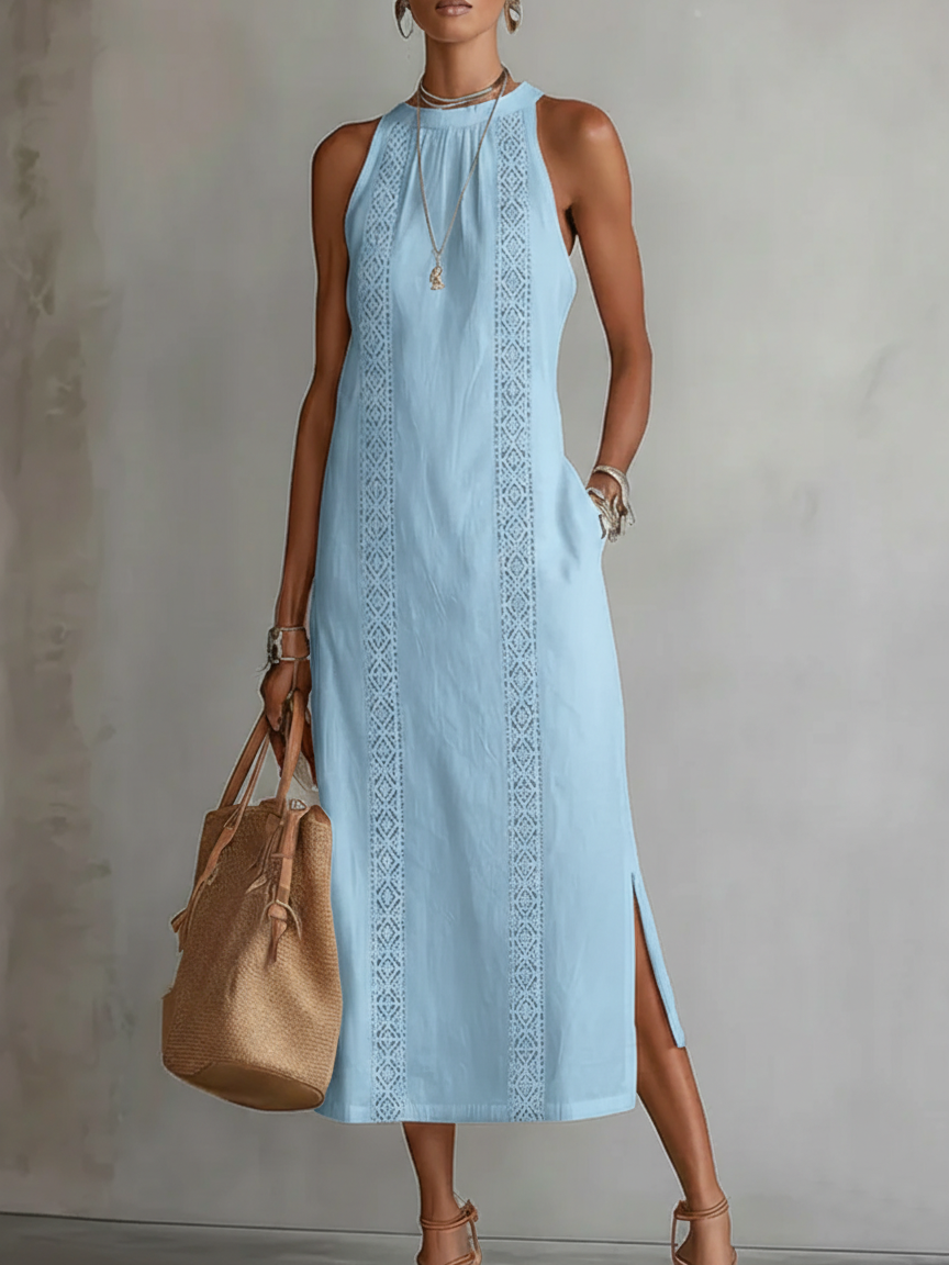 Juliette - Robe midi en lin naturel