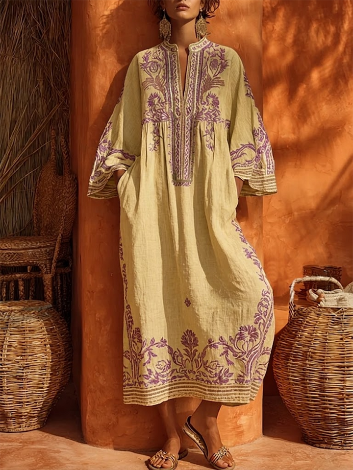 Céleste | Robe bohème broderie