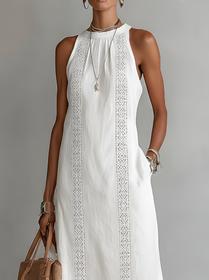 Juliette - Robe midi en lin naturel