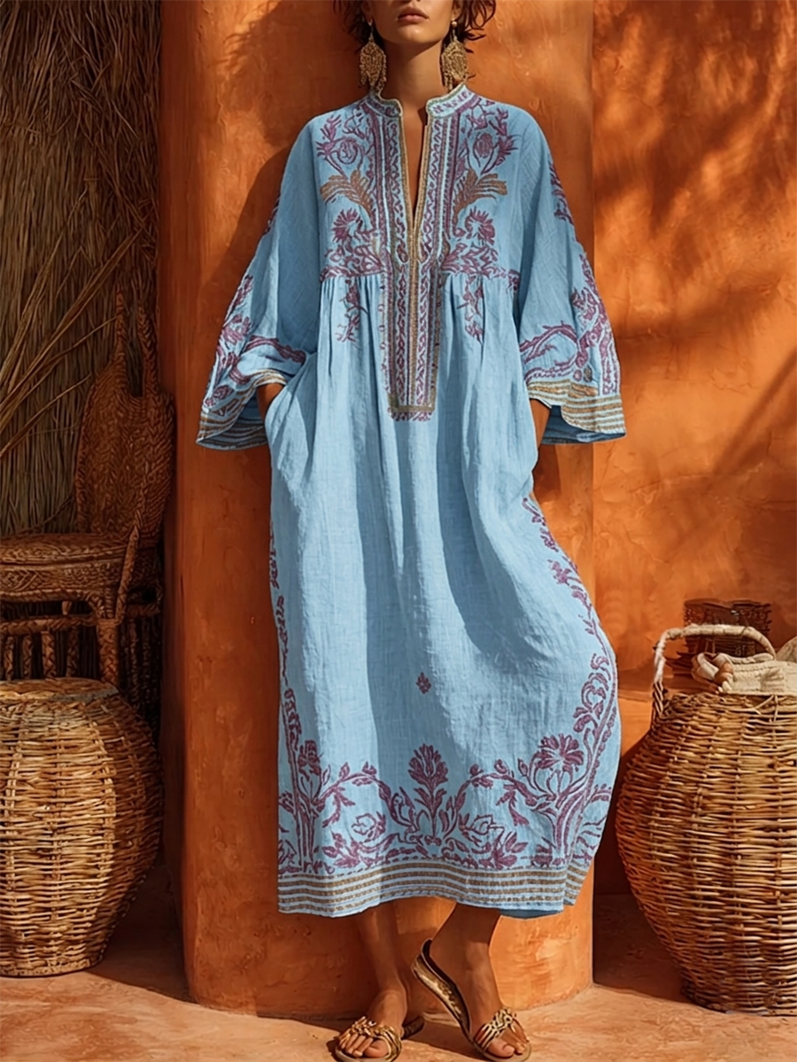 Céleste | Robe bohème broderie