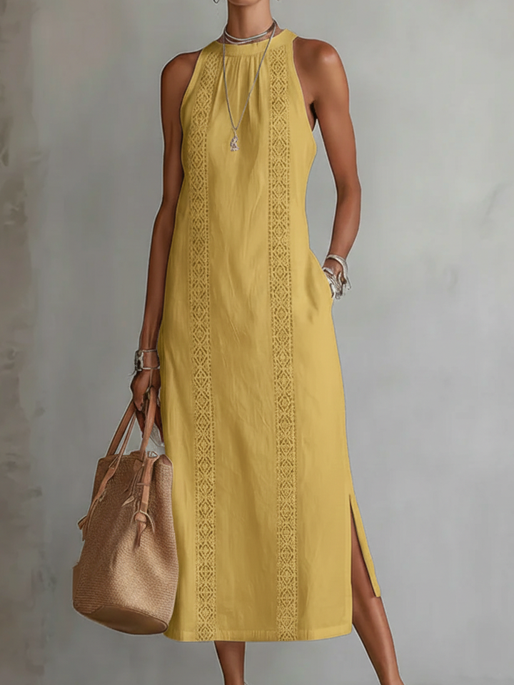 Juliette - Robe midi en lin naturel