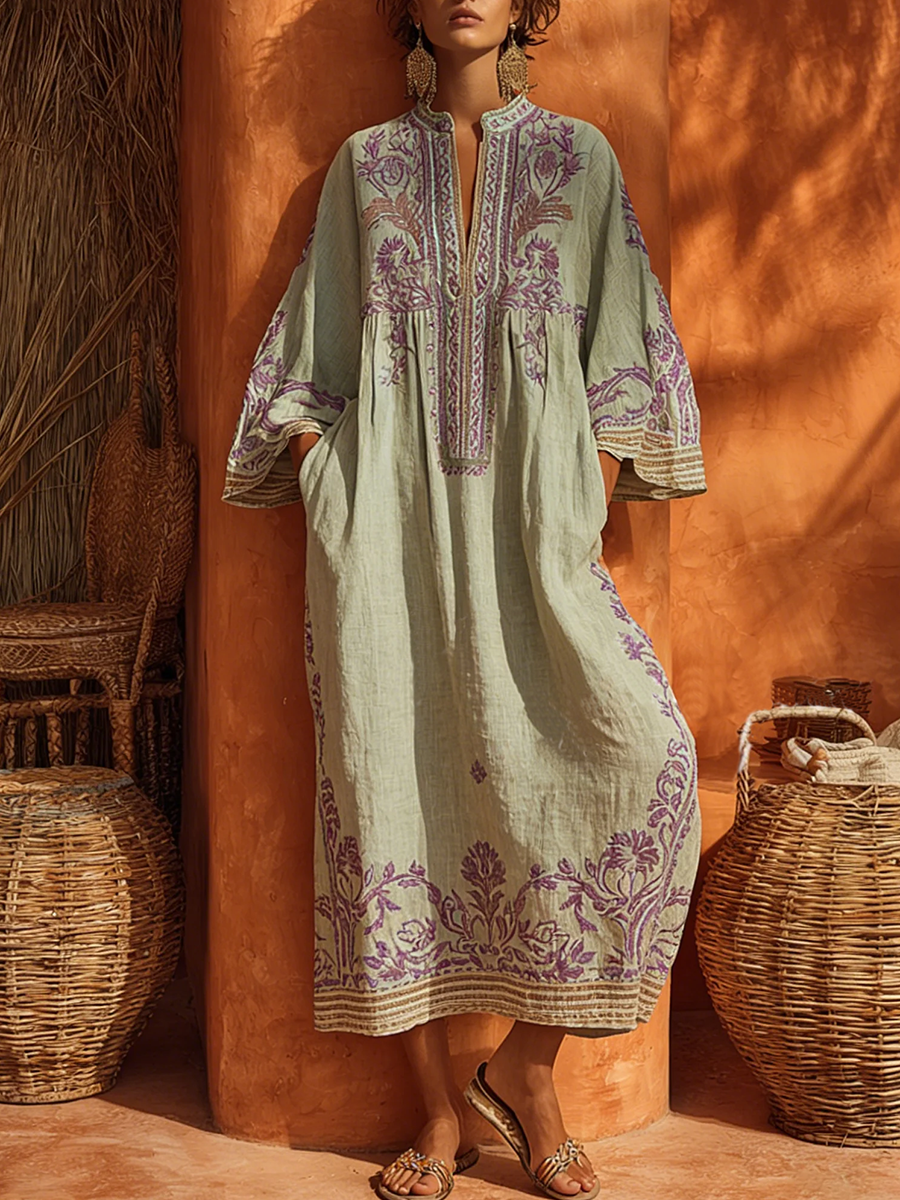 Céleste | Robe bohème broderie