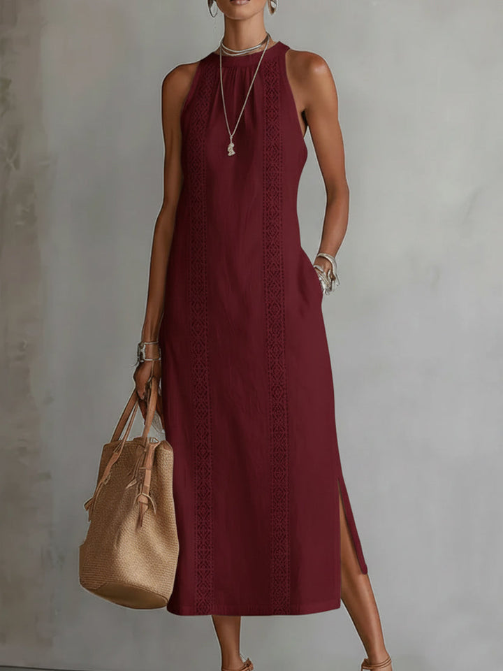 Juliette - Robe midi en lin naturel