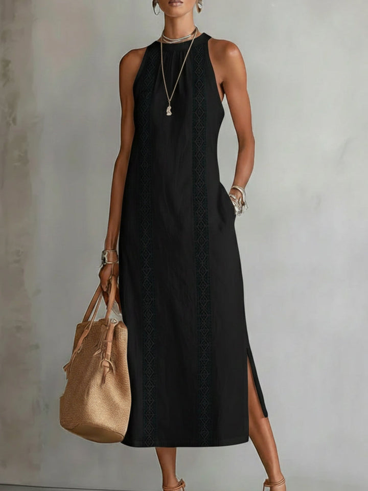 Juliette - Robe midi en lin naturel